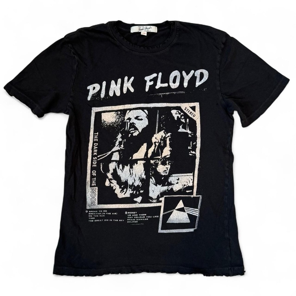 Junk Food Los Angeles Pink Floyd Distressed Black Graphic Tee Adult Size XS Band